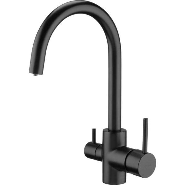 Rubinetto da cucina bocca a U filtro acqua Idrostile nero opaco