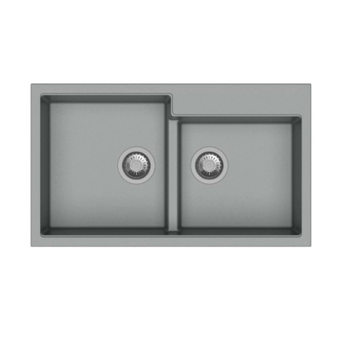 Lavello t.b.t. in acciaio inox con due vasche.