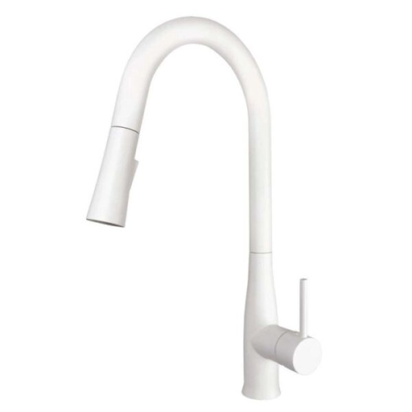 Rubinetto da cucina con bocca estraibile 2 getti Idrostile bianco