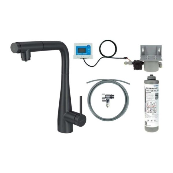Rubinetto cucina Idrostile bocca estraibile filtro nero