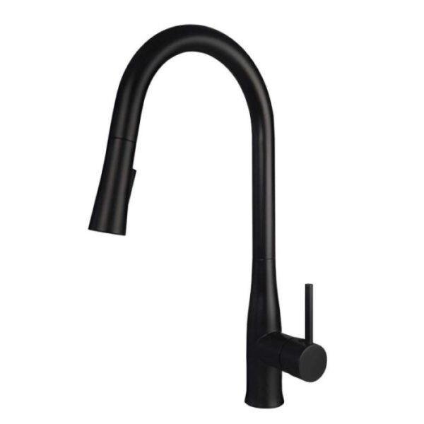 Rubinetto da cucina con bocca estraibile 2 getti Idrostile nero