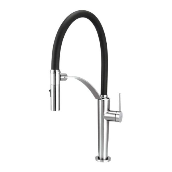 Rubinetto da cucina bocca elastica 2 getti Idrostile cromo