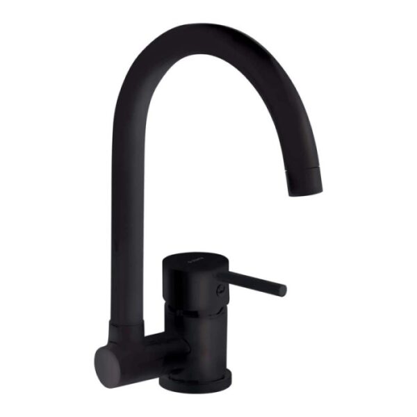 Rubinetto da cucina bocca pieghevole Idrostile nero