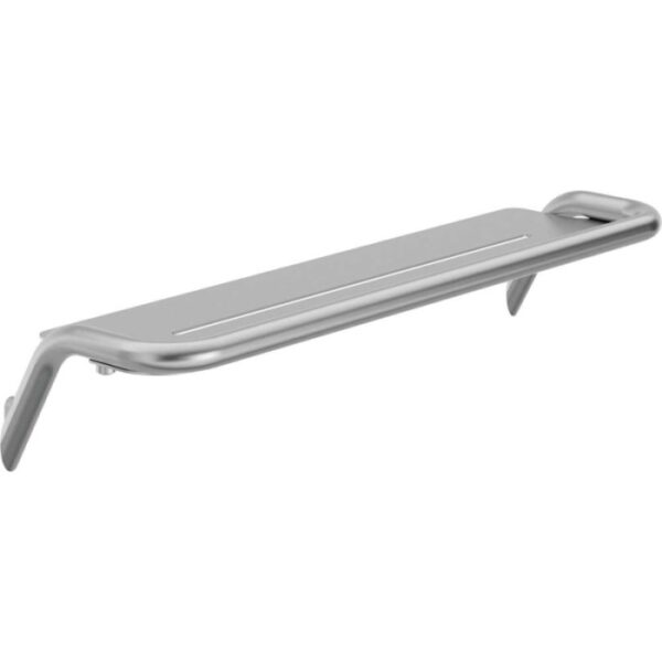 Mensola bagno a parete Idrostile 436x89 mm acciaio spazzolato
