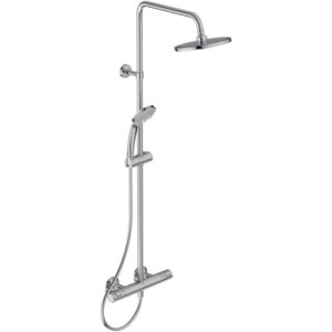 Sistema doccia Ideal Standard Ceratherm T25 cromato con soffione e doccetta.