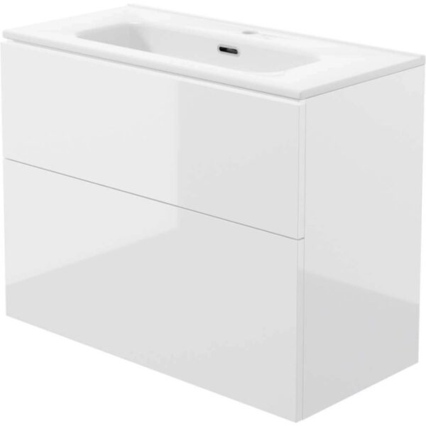 Mobile lavabo con lavabo Idrostile 800x600 mm bianco brillante