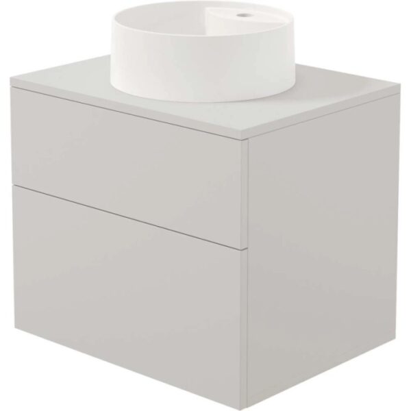 Mobile lavabo con lavabo granito Idrostile SlowMotion 600x520 mm cachemire