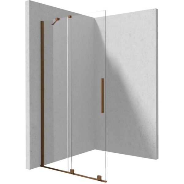 Parete doccia scorrevole Cabaiguán Idrostile 800x1950 mm bronzo spazzolato
