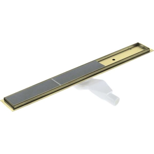 Canaletta scarico doccia lineare Idrostile reversibile 80 cm oro spazz