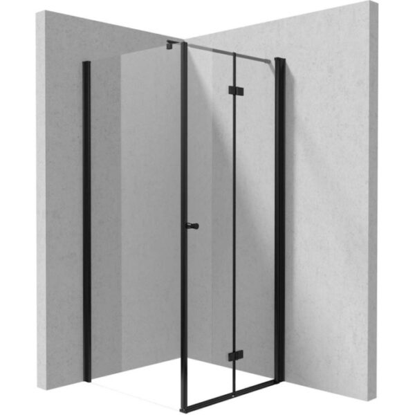 Cabina doccia quadrata Coliseo Idrostile Kerria 900x2000 mm nero