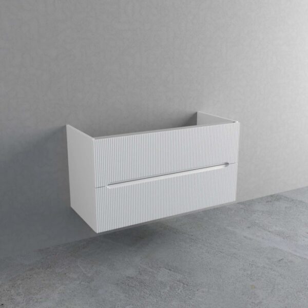 Mobile bagno sospeso t.b.t. bianco con frontale a righe.