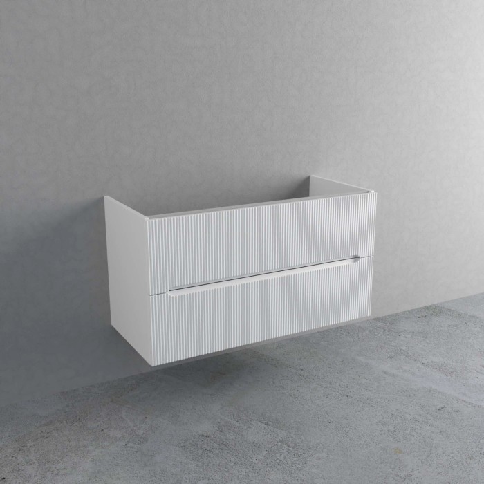 Mobile bagno sospeso t.b.t. bianco con frontale a righe.