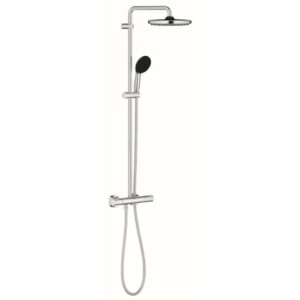 Sistema doccia Grohe Vitalio Start 250 cromato con termostato, soffione e doccetta.