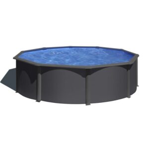 Piscina fuori terra tonda in acciaio antracite Gre Ø 460 H 120 cm