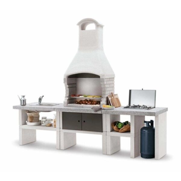 Cucina da esterno completa Marbella 270x70x238 cm