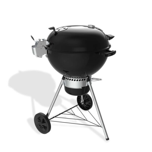 Barbecue a carbonella Weber Master-Touch Premium E-5770 nero con termometro sul coperchio e ruote.