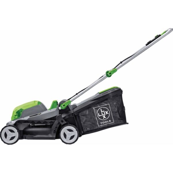 Tagliaerba a batteria LUX 20V, larghezza taglio 33cm, con batteria e caricabatterie.