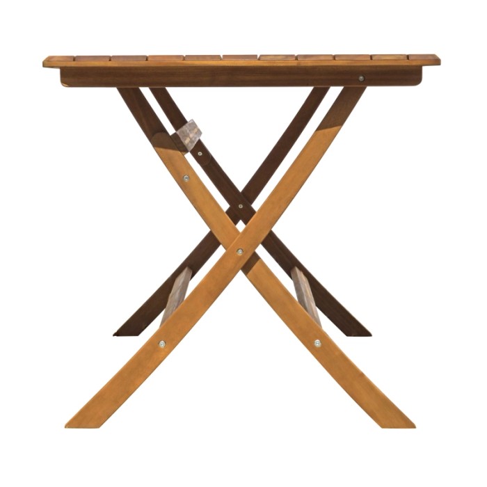 Tavolo da giardino in legno, pieghevole, ideale per balconi e terrazze.