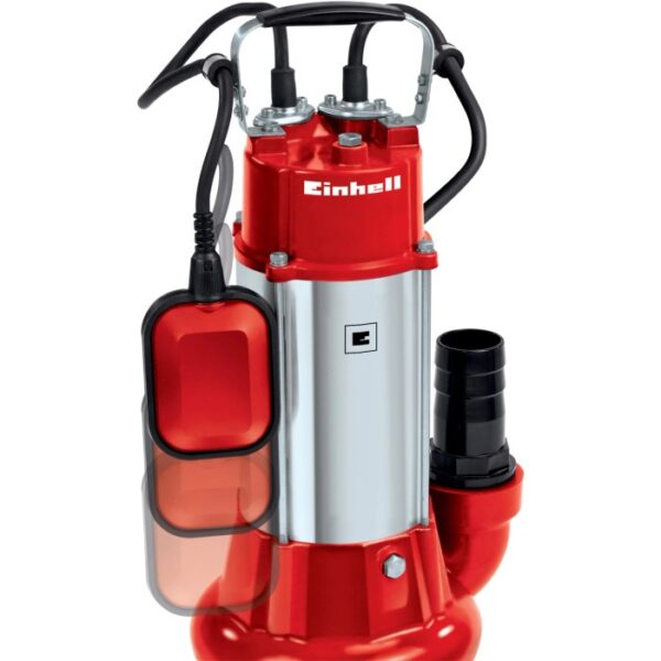 Pompa sommersa Einhell GC-DP 1340 G per acque sporche in acciaio inox e ghisa con interruttore a galleggiante.