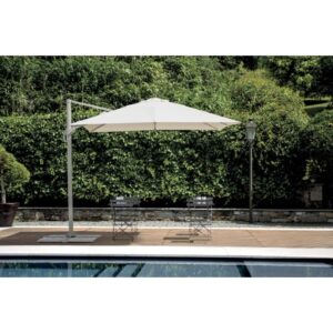 Ombrellone da giardino palo decentrato fusto creta 3x4 m Ecrù