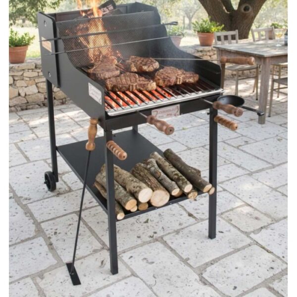 Barbecue a carbone e legna Cruccolini Fuocone Inox mod BA41