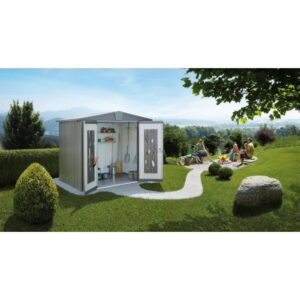 Casetta da giardino Biohort in metallo Europa sp. 0,5 mm quarzo 3,5 m²