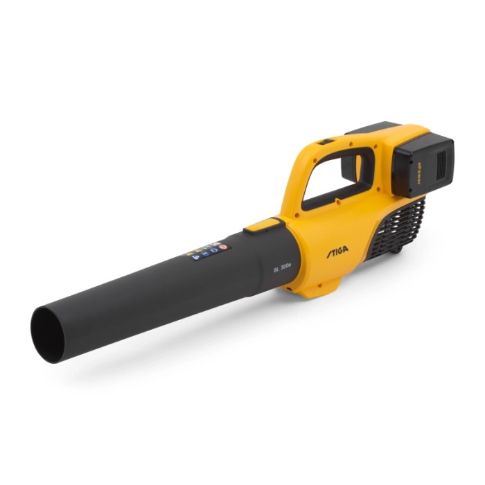 Stiga Soffiatore a batteria BL 300e set, giallo/nero, con batteria e caricabatterie.