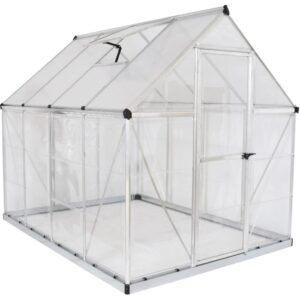 Serra Palram Canopia Hybrid 2.5 x 1.9, telaio argento, pareti chiare.