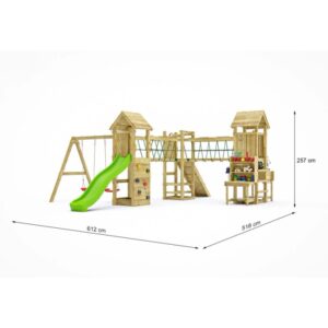Gioco da giardino Optimizer scivolo e altalene 612 x 518 x h257cm