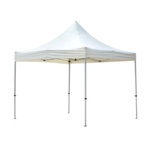 Gazebo bianco per giardino e patio.