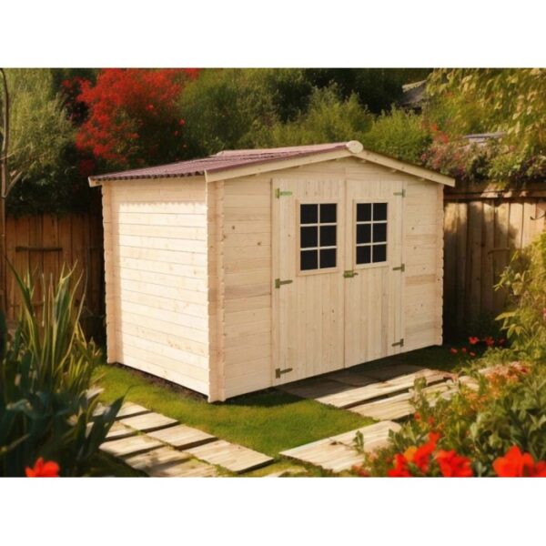 Casetta da giardino in legno sp 20 mm H197xL310xP188 cm