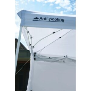 Dettaglio del gazebo t.b.t. con sistema anti-ristagno.
