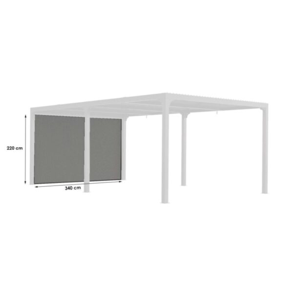 Tenda accessoria per pergola bioclimatica 3630 e 3660 antracite