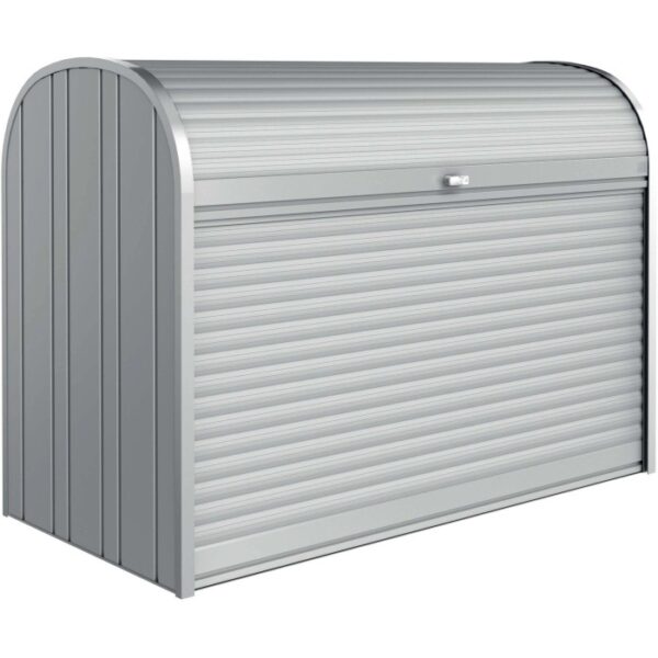 Biohort StoreMax 190 box da giardino in metallo argentato. Box universale per giardino, attrezzi e altro.