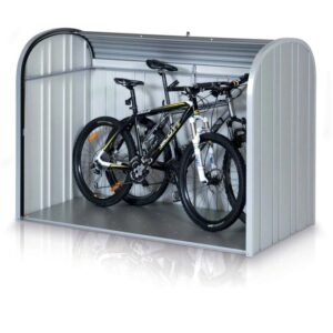 Box da giardino Biohort StoreMax 190 in metallo argentato con biciclette. Box universale.
