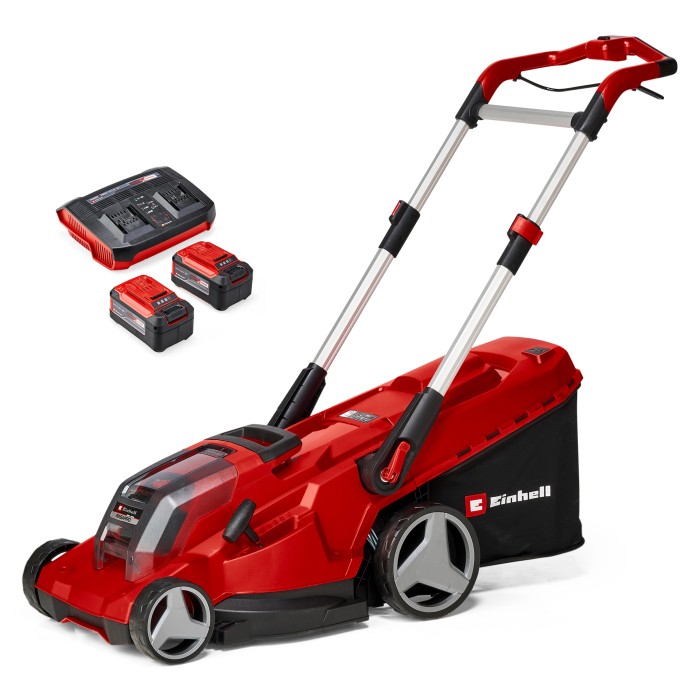 Tagliaerba a batteria Einhell Rasarro 36/42 con batterie e caricabatterie.