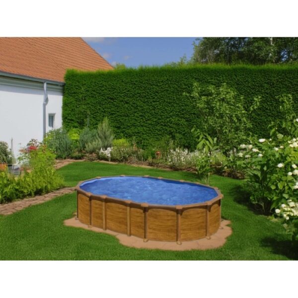 Piscina fuori terra rigida in acciaio Gre 610x375x H 132 cm