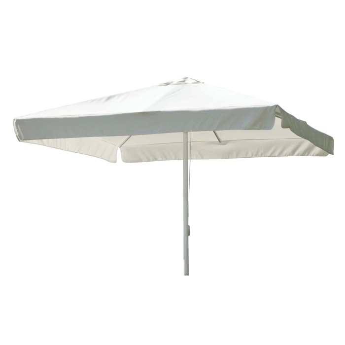 Ombrellone da mercato t.b.t. bianco con forma quadrata.