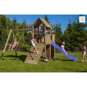 Gioco da giardino Carol 3 con scivolo e altalena 310x460xh282 cm