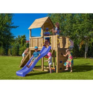 Gioco da giardino Carol 3 con scivolo e altalena 310x460xh282 cm