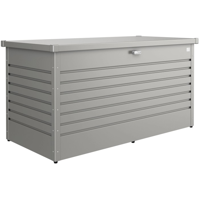 Biohort Box da giardino Gr. 160 in grigio quarzo metallizzato: box universale con serratura a cilindro.