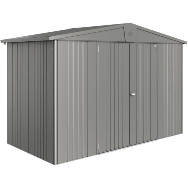 Casetta da giardino in metallo Biohort Europa, grigio quarzo metallizzato, 4,6 m².