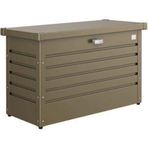 Biohort FreizeitBox 100 in bronzo metallizzato: box universale in lamiera d'acciaio per giardino e terrazza.