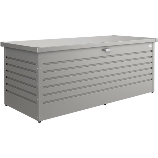 Biohort Box da giardino 180, grigio quarzo metallizzato, box universale per utensili da giardino.