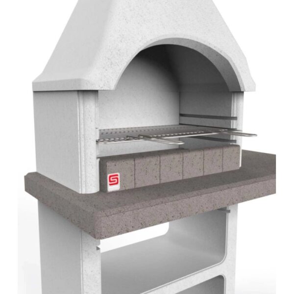 Barbecue in muratura Santa Fe carbonella griglia 67x40 cm cappuccino