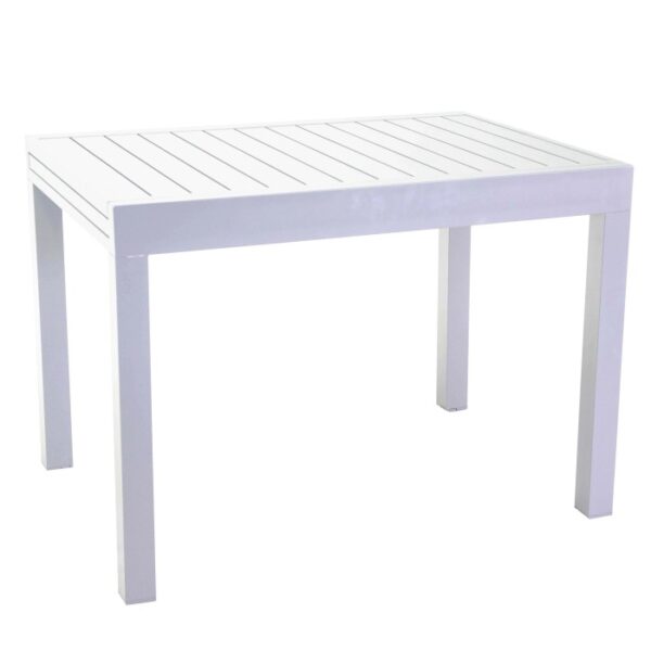 Tavolo da giardino allungabile Cleveland in alluminio bianco 125/250x75x75 cm