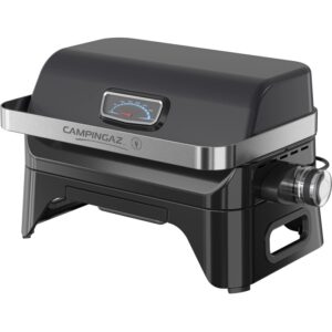 Campingaz Barbecue elettrico Attitude 2 Go Electric, grill da tavolo compatto con termometro nel coperchio.