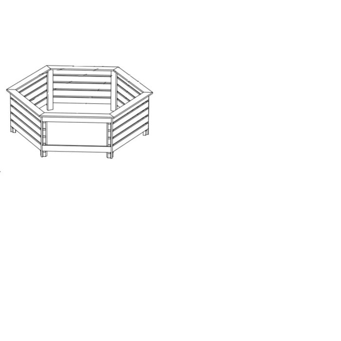Rivestimento in legno esagonale abete massiccio Ø180-205