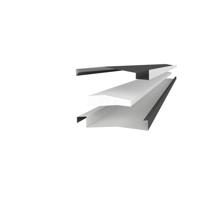 Dettaglio lamelle Biohort Pergola in grigio scuro metallizzato, copertura per patio.