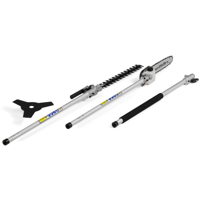 Alpina Multiutensile a benzina AMT 26 5 in 1 con accessori tagliasiepi, potatore e decespugliatore.